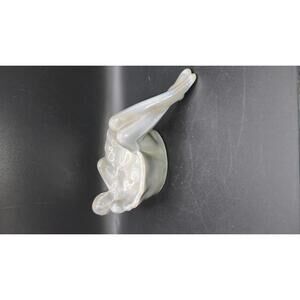 Mosser Glass Bathing Beauty Soap Dish grey and white swirl glass